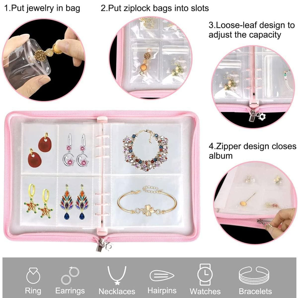 Transparent Jewellery Book With 60 Pocket
